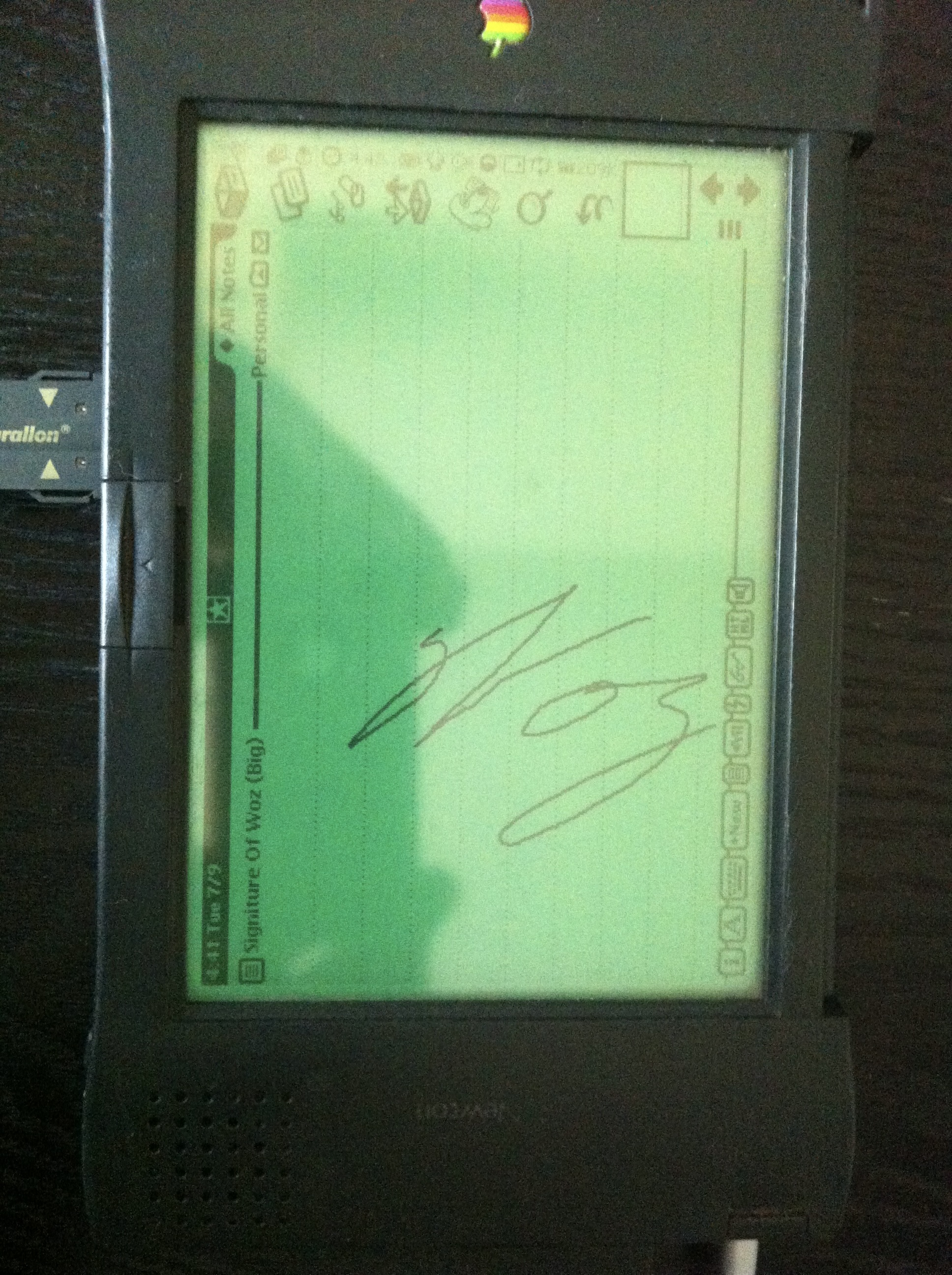Signed MessagePad by Steve Wozniak