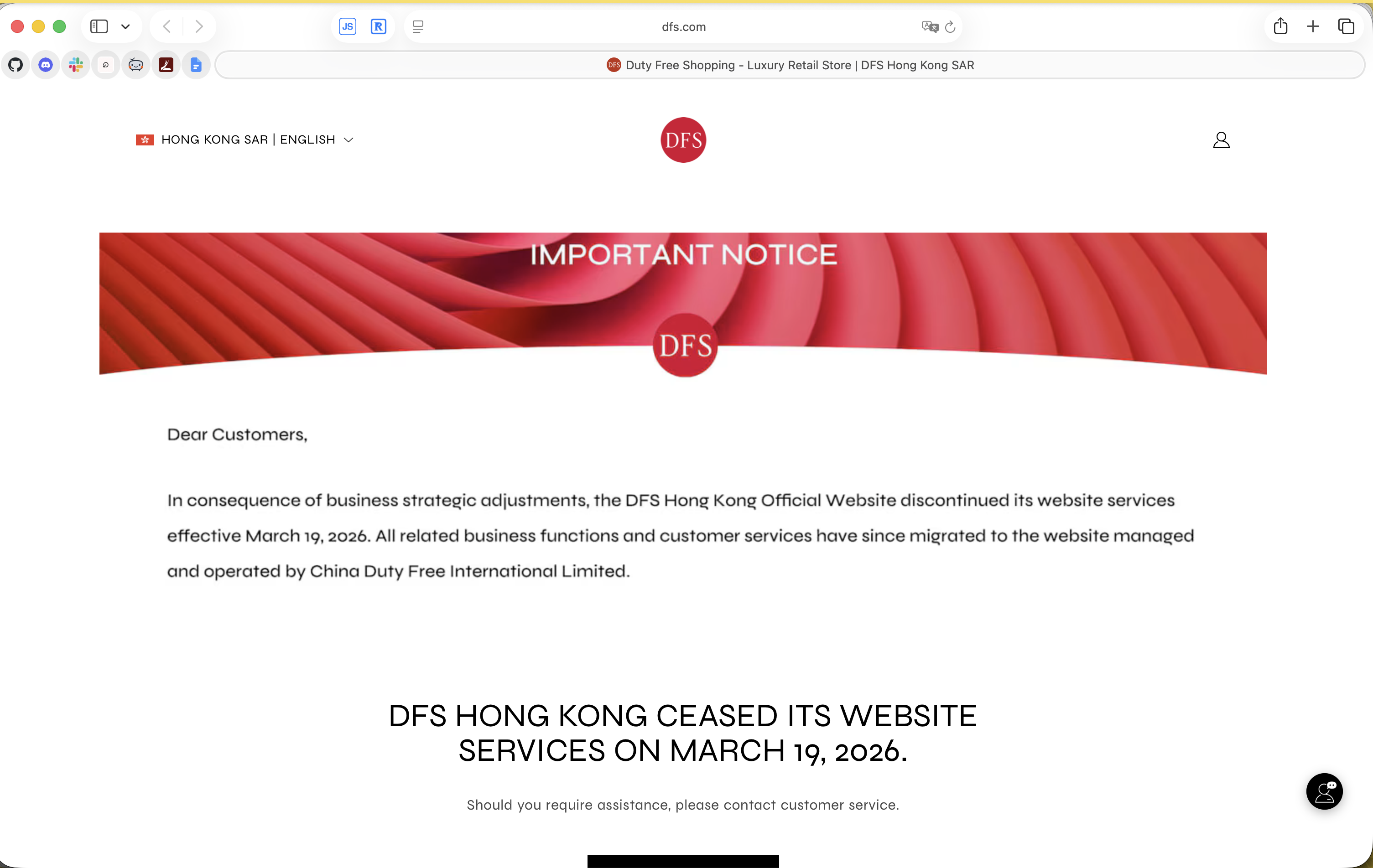 Image for My heart sank at the death of DFS