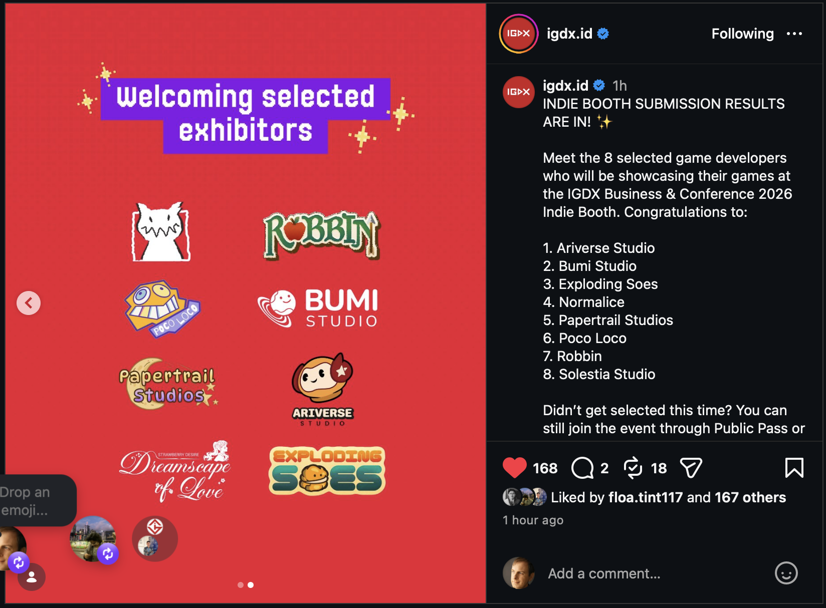 Image for Robbin App given Indie booth at Indonesia's largest game expo